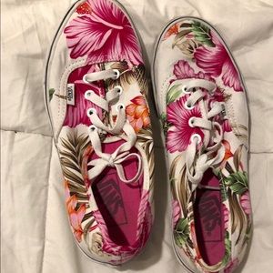Vans authentic Hawaiian floral shoes